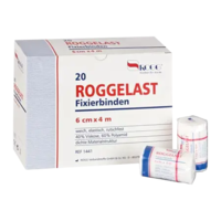 ROGGELAST Fixierbinden 6 cmx4 m in Cellophan