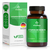VITAMIN B3 NIACIN 500 mg Flush free vegan Kapseln