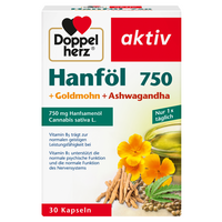 DOPPELHERZ Hanföl+Goldmohn+Ashwagandha Kapseln